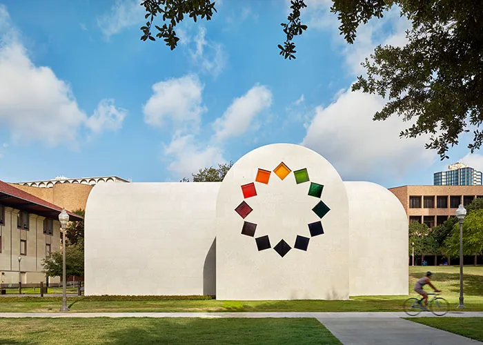 Ellsworth Kelly’s Austin sits proudly on the museum grounds