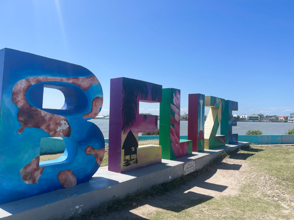 Belize letters near the Port