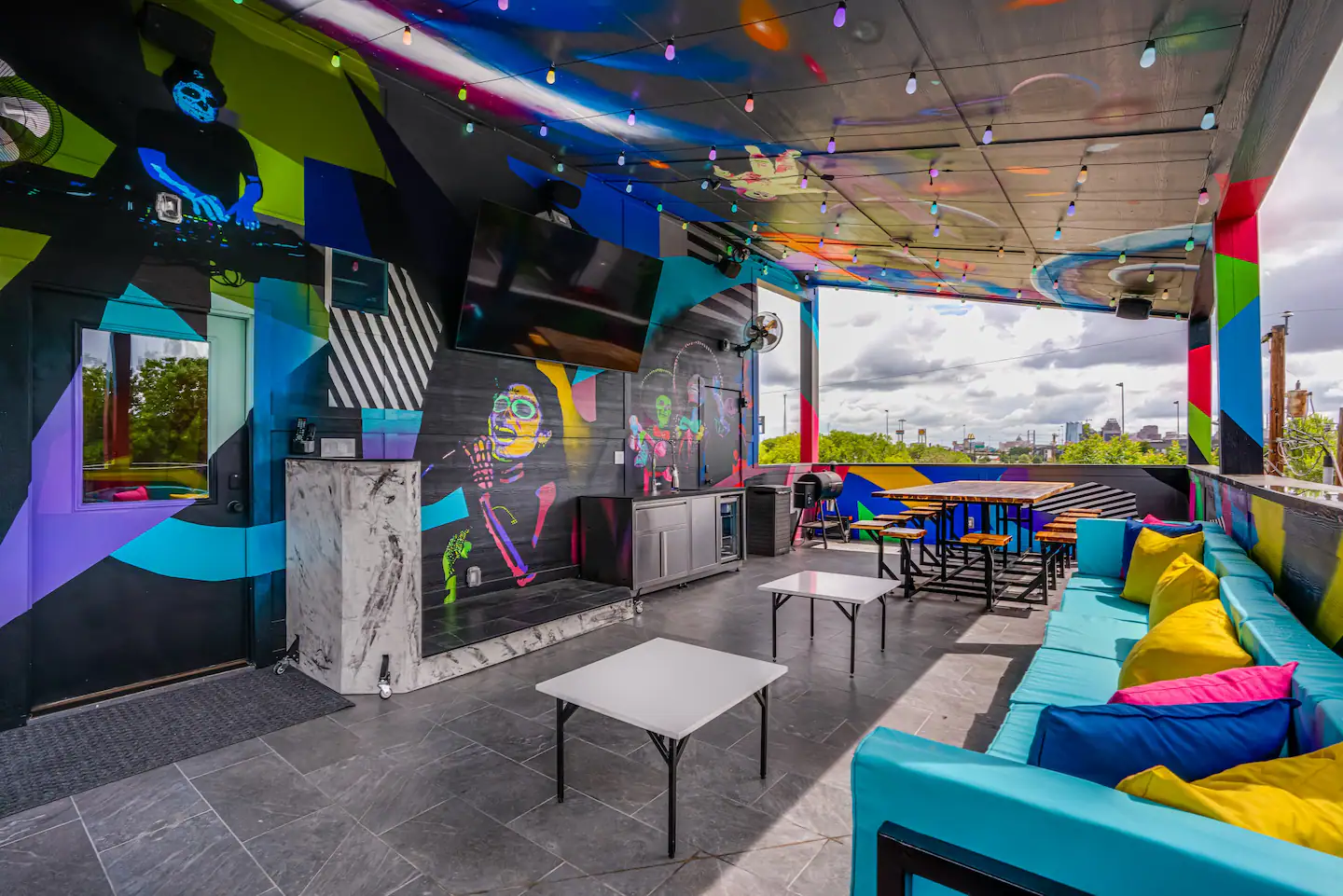 San Antonio Airbnb for group with a karaoke stage