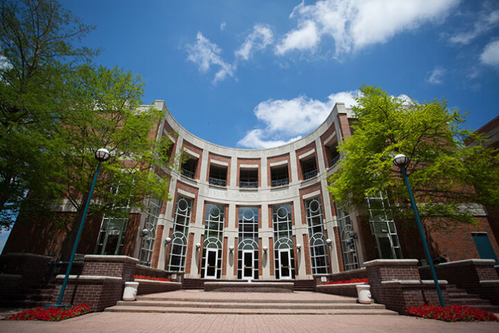 Best film schools in Texas - Exterior of Southern Methodist University’s Meadows School of the Arts building in Dallas, Texas, known for its top-ranked film and media programs.