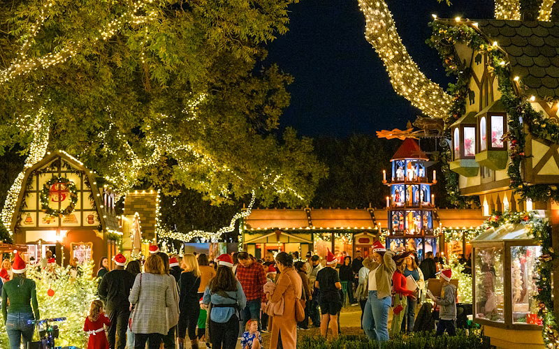 Dallas Arboretum holiday bazaar with seasonal markets, local makers, and festive shopping atmosphere