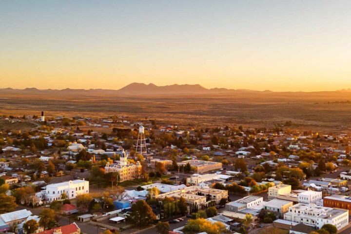 Marfa Texas landscape featured in iconic films shot in Texas, highlighting famous filming locations and tourism attractions