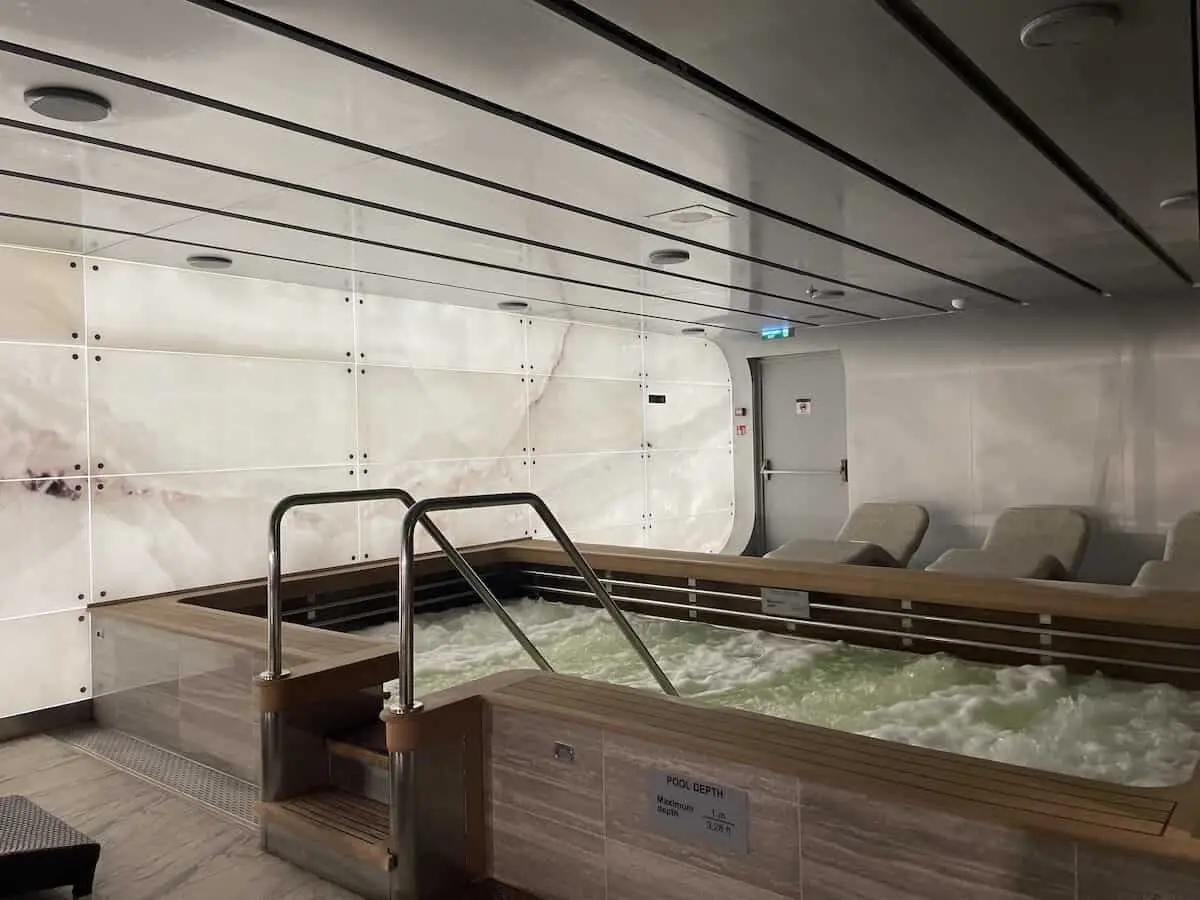 Indoor spa and relaxation area on MSC Seascape which included an Indoor spa and relaxation area on MSC Seascape