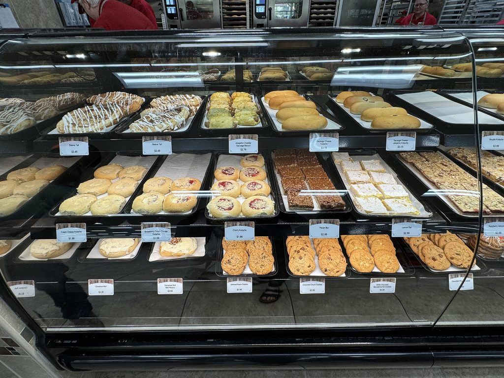 The bakery case at a Buc-ee's travel center, shown here at the Sevierville, Tennessee, location