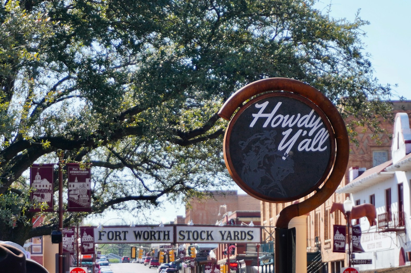 Howdy from the Fort Worth Stockyards on East Exchange Avenue