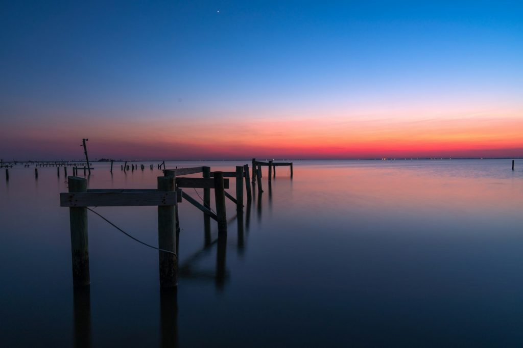 Sunset over Copano Bay near Rockport, Texas