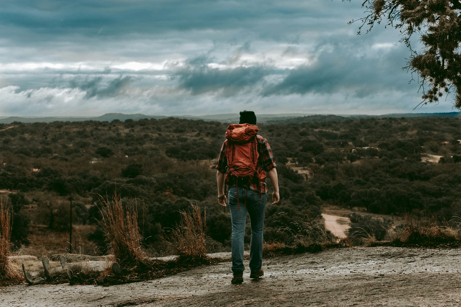 Taking in the Hill Country view at Enchanted Rock State Natural Area near Fredericksburg