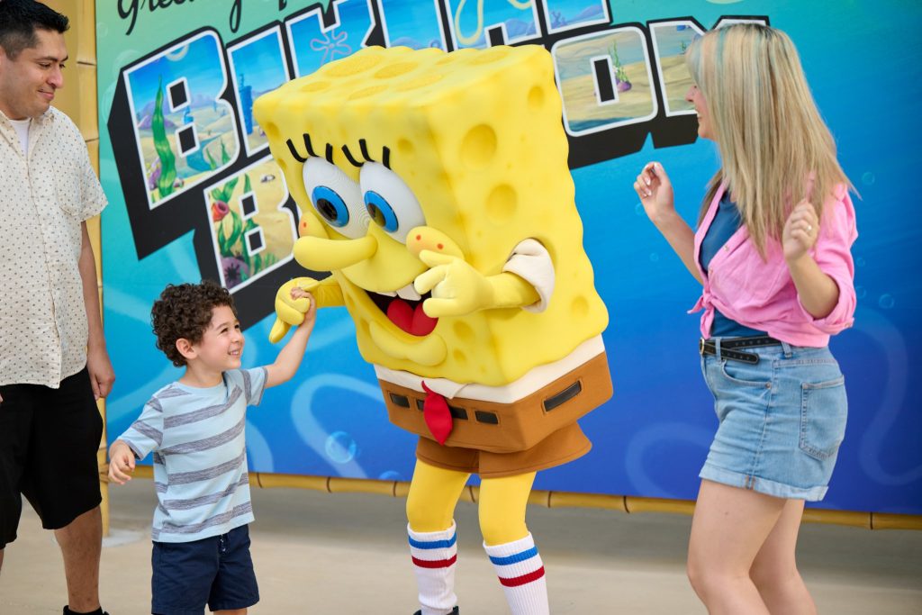 SpongeBob greets young fans in Bikini Bottom at Universal Kids Resort